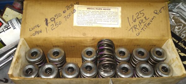 Roller springs, triple 1.625 od, with titanium retainers, like new