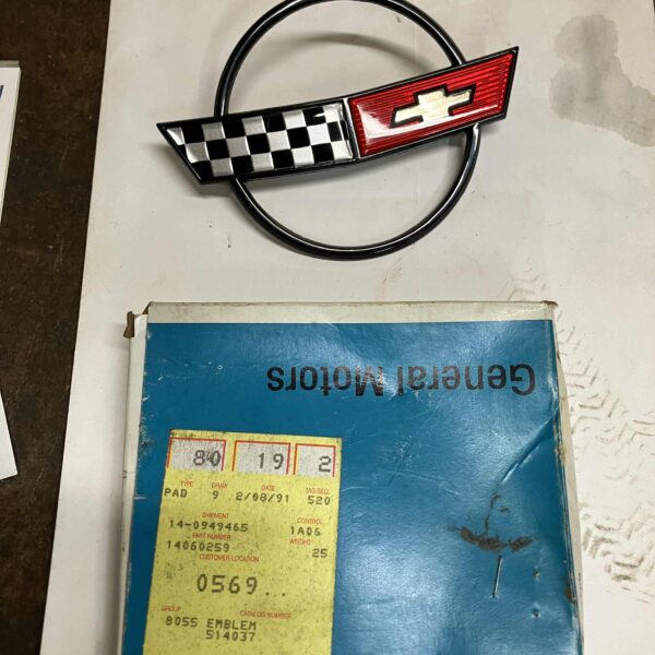 Corvette Hood Emblems, #14060259, 1984-1990, Genuine GM part, classic, new, old stock