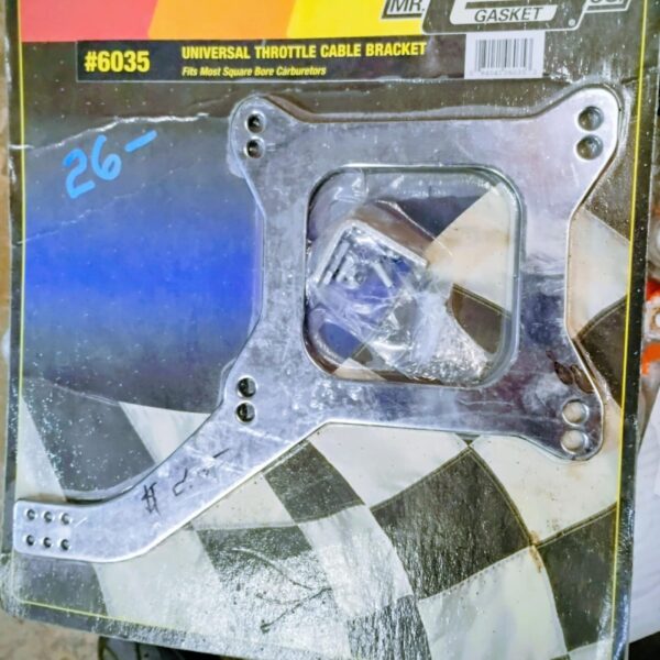 Throttle cable bracket, Mr. Gasket #6035, universal, new, old stock