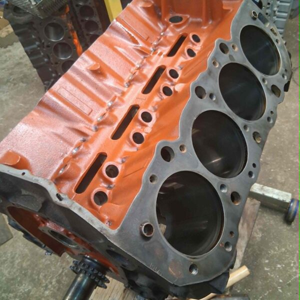 Block, GM truck, marine, #473478, bore 4.310, stroke 4 1/2, 526 c.i., flat top pistons 10.1, 112 cc head, lunati crank