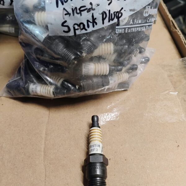 Spark plugs, Autolite ARF2, new, old stock, $4 each, 56 total available
