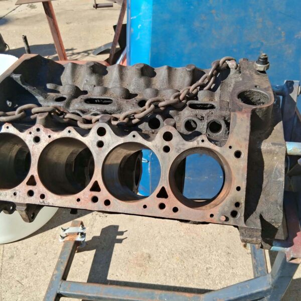 Block, Mopar #1737929 polysphere small block V8, hemi, with crank and oil pan, used